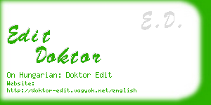 edit doktor business card